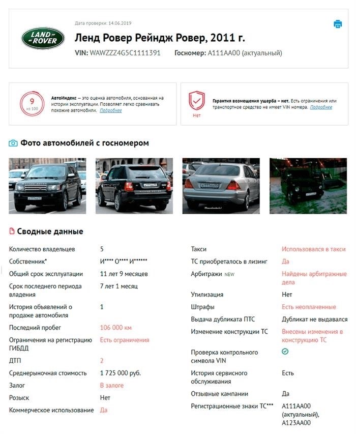 Автоматическая проверка автомобиля