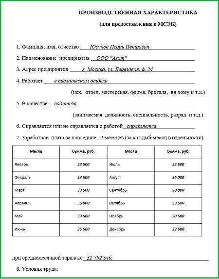 Подробное описание рабочих условий в Медико-социальной экспертизе (МСЭ)