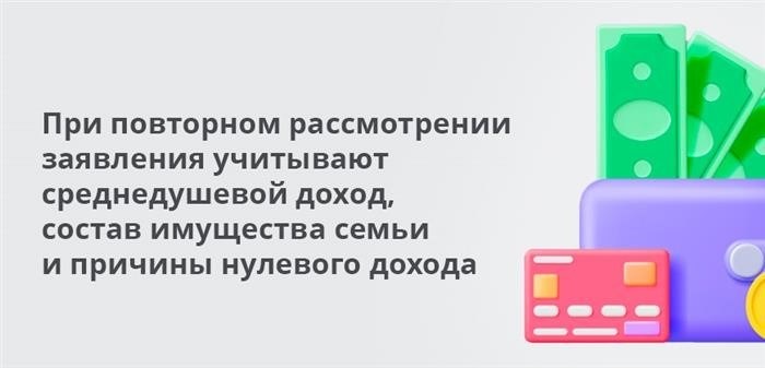 При анализе документа учитываются средний доход на душу населения, состав семейного имущества и причины отсутствия дохода.