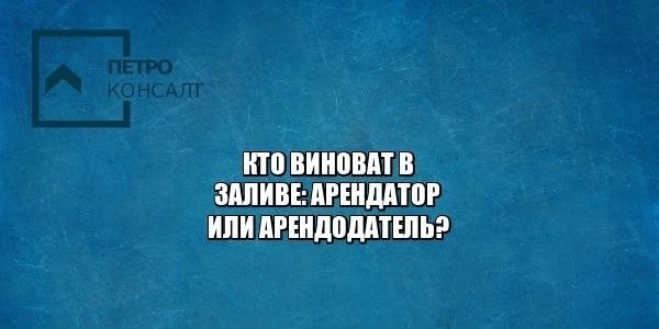 Кто платит за ущерб от воды: арендодатель или арендатор?