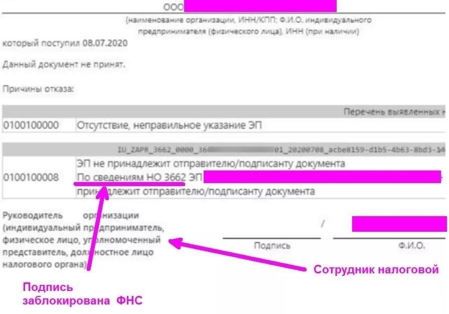 Причина № 3: ЭП уже зарегистрирована в СБИС