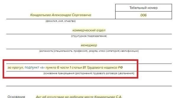Шаги по доведению приказа о прекращении трудового договора до сведения работника