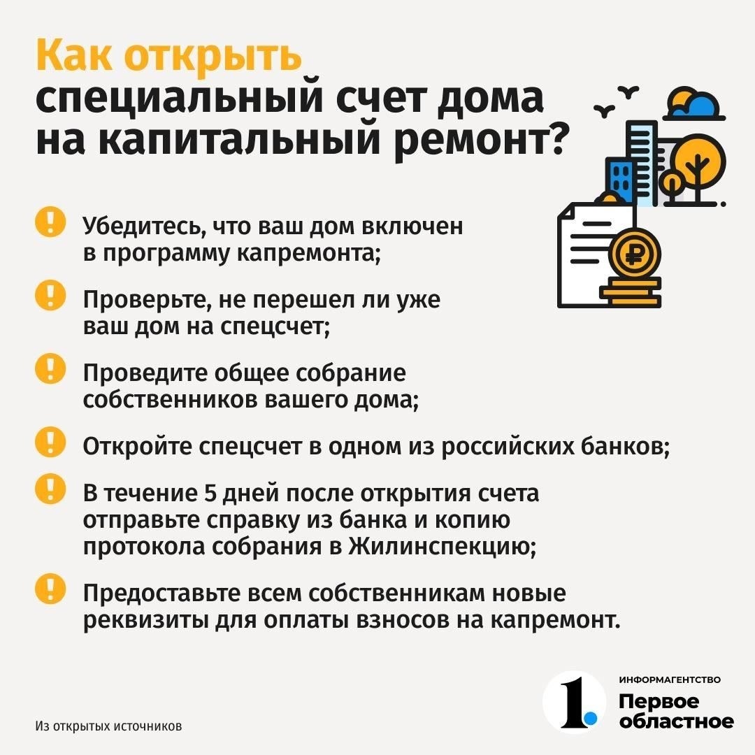 Шаги по созданию фонда или специального счета для вашего здания