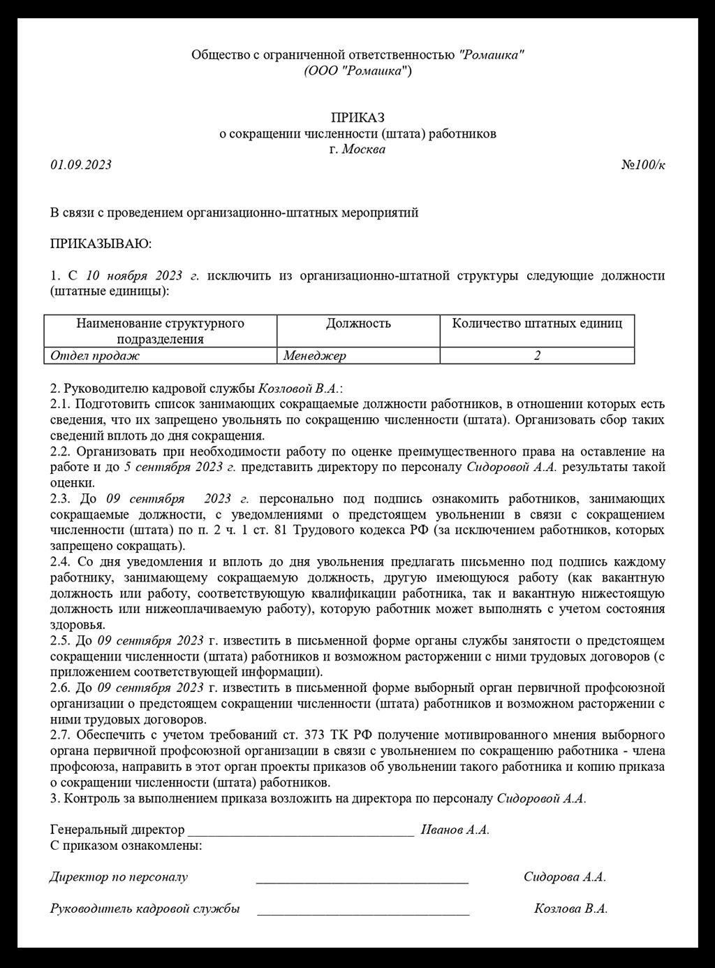 Судебная практика в отношении увольнения работника после перераспределения должности